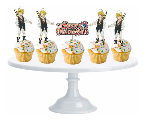  Cupcake Toppers Siete Pecados Capitales Para Muffins X10