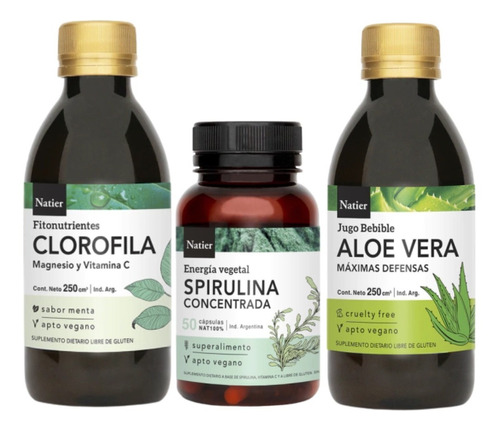 Plan Detox: Clorofila, Spirulina Y Aloe Vera Natier