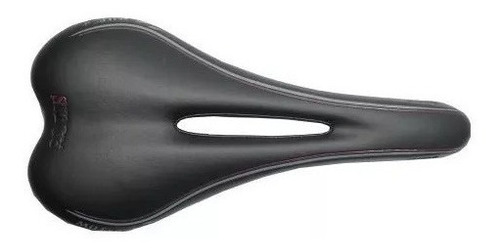 Imagem 3 de 9 de Selim Speed Velo Senso Miles Vazado 270x130mm Bike - Preto