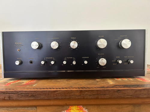 Amplificador Sansui Au-555a Raro Preto 25 W