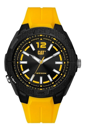 Reloj Analogico Cat Caterpillar Hombre Phoenix P9.160.27.127 Color de la malla Amarillo Color del fondo Negro