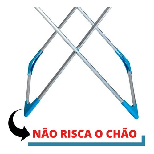 Varal De Chao Com Abas Gigante Resistente Aluminio Puro
