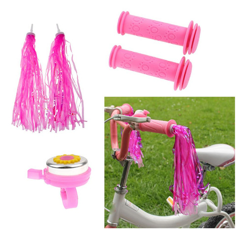 Cubierta De Puños De Barra De Manillar De Bicicleta Rosado