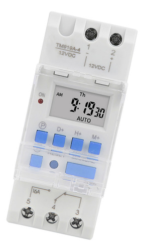 Q Temporizador Programable Semanal, 12 V Dc, 16 A, Pantalla