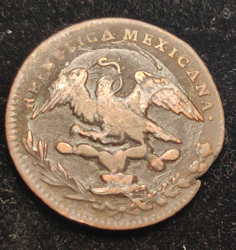 Moneda 1/4 Un Cuarto De Real 1830. En Cobre. (Usado)