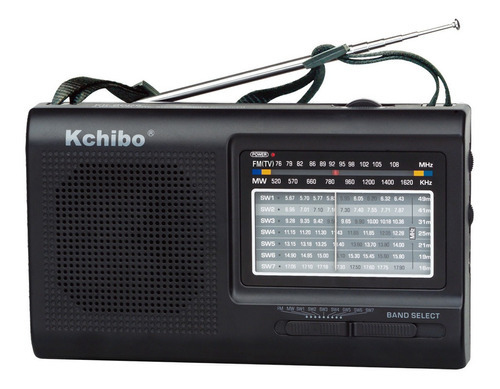 Radio Analógica Kchibo Dual 220v 9 Bandas Fm-tv/am-mw/sw1-7