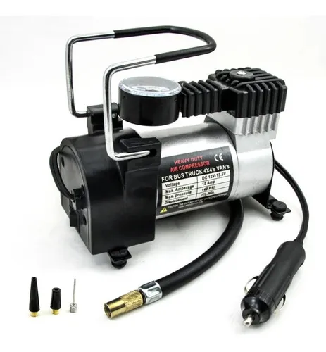 comprar Compresor Inflador Portátil 12v Auto Camioneta Oregon Color Plateado\u002Fnegro
