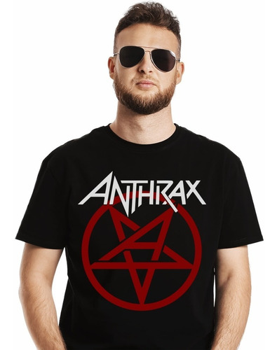 Polera Anthrax Pentagram Metal Impresión Directa