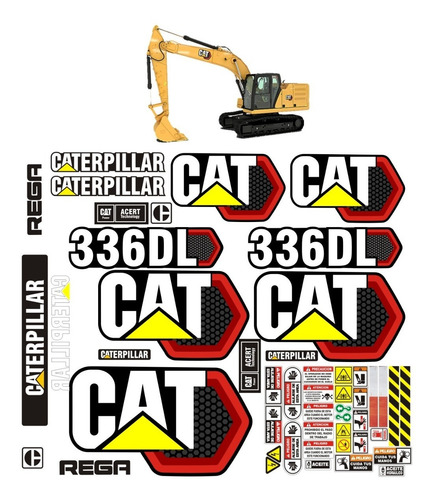 Calcomanías Para Excavadora 336dl Opción Estilo 2020