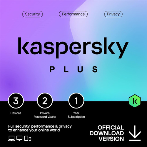 Kaspersky Plus 2023 Plan Por 1 Años Para 3 Equipos