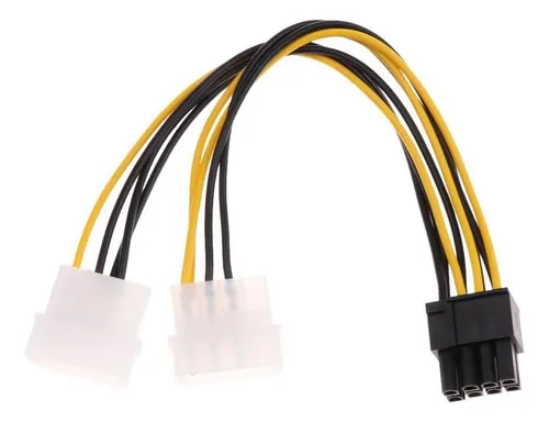 Adaptador Dual Pci-e De 4 Pines A 8 Pines (6+2 Pines)