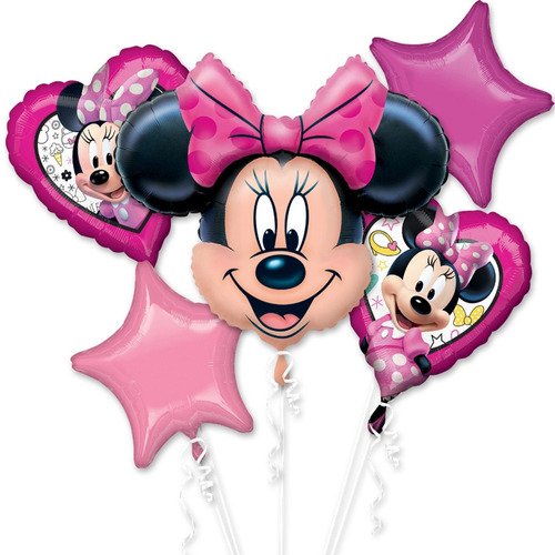 Bouquet De Globos De Aluminio Minnie Mouse Happy Helper