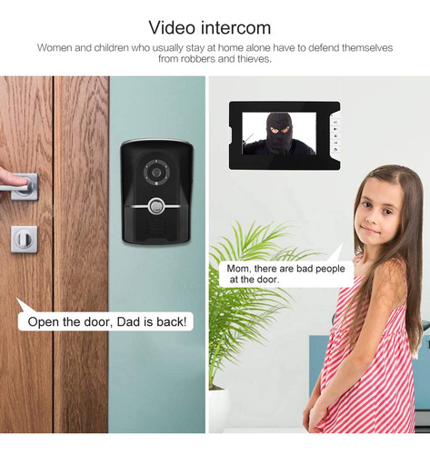 Videoportero 7 Hd Intercomunicación Manos Libres Timbre