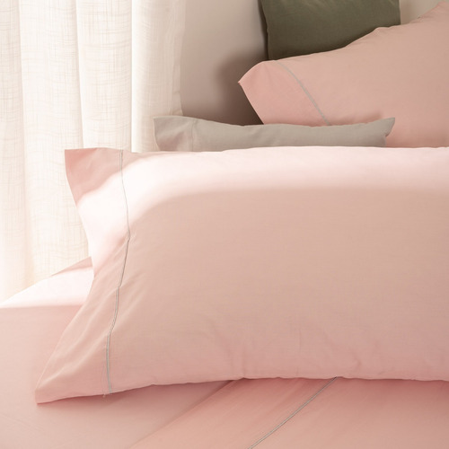 Sábanas Super King Arredo Algodón Peinado Lisas Color Rosa Diseño de la tela Liso