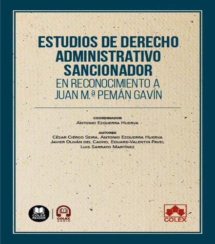Estudios De Derecho Adminsitrativo Sancionador Reconomicien, De Aa.vv. Editorial Colex, Tapa Blanda En Español, 2024