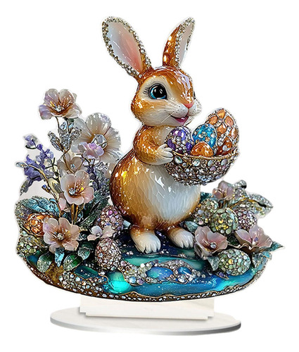 Decoración De Conejo De Pascua De Acrílico Decoración De