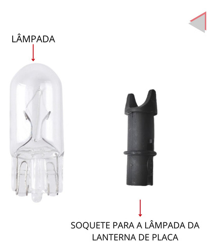 Lanterna Luz Da Placa Fiat Uno Mille 1990 A 2003 + Lampada