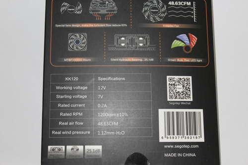 Ventilador Fan Cooler Segotep 12cm 120mm Rgb Multicolor Ds12