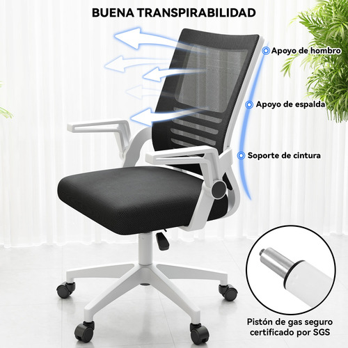 Silla De Oficina Ergonómica Con Reposabrazos Ajustables X2