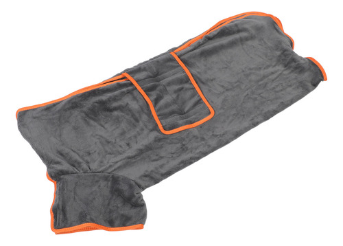 Toalla Portátil Para Perros, Color Gris, Totalmente Envuelta