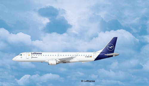 Imagem 3 de 6 de Plastimodelismo Revell Embraer Emb-190 Lufthansa 1/144