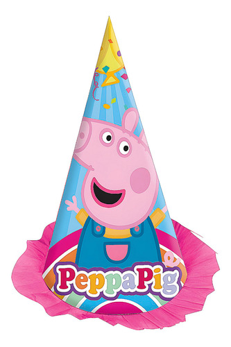 Bonete Cumpleaños De Peppa Pig X1 - Cotillón Waf