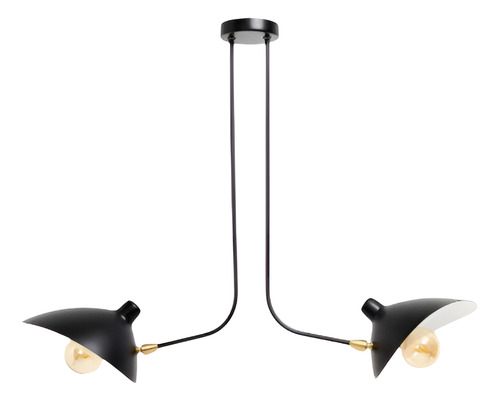 Lampara Techo Colgante Abitare Back To Black Negro 2l 50hz