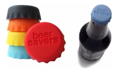 Imagen 1 de 5 de Tapa Cerveza O Botella Vidrio Silicona Colores 1 Unidad