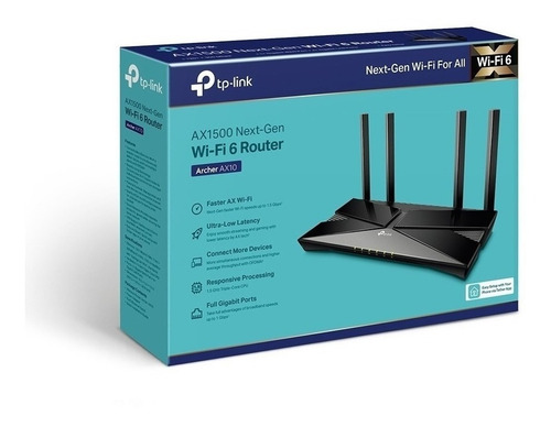 Tp-link Wifi 6 Doble Banda Ax1500 Router Gigabit Archer Ax10
