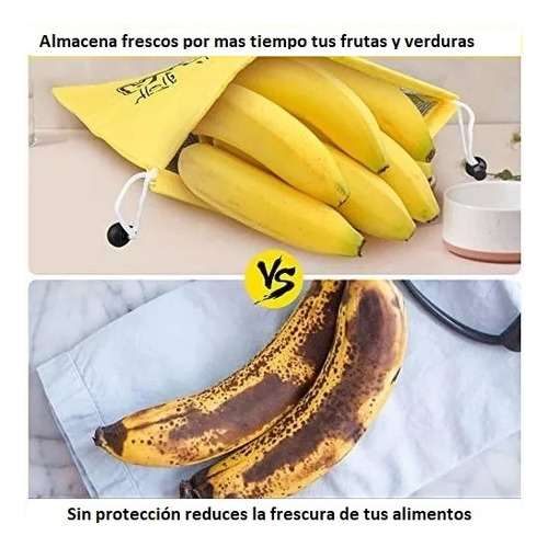 2 Bolsas Para Conservar Y Almacenar Frutas Y Verduras