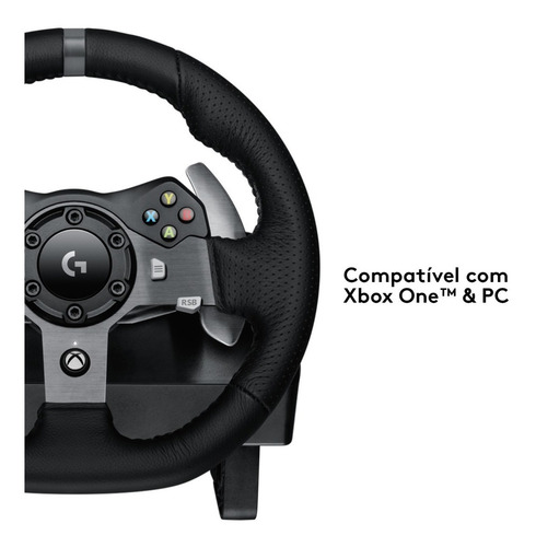 Volante Gamer G920 Driving Force Para Xbox E Pc Logitech Cor Preto