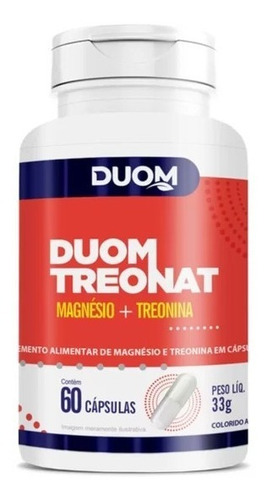 Duom Treonat Magnésio Treonina Treonato 60 Cápsulas - Duom