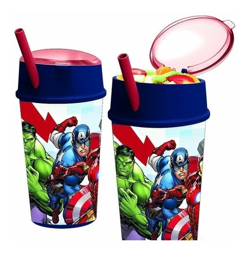 Vaso Infantil Snack Porta Cerealero Avengers Los Vengadores