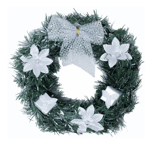 Imagen 5 de 7 de Corona Navidad 20 Cm Decorada #635