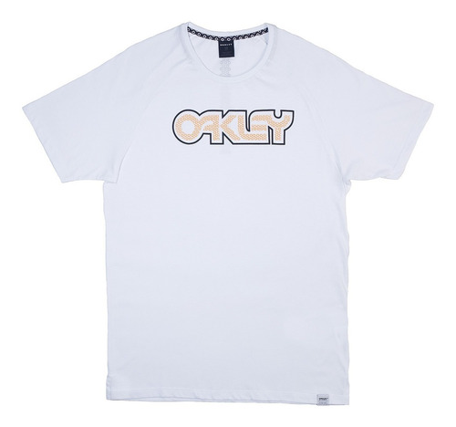 Camiseta Masculina Oakley Octo B1b Fp Rubber Logo Ss Tee 