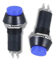 Comprar 10pz Switch Redondo Azul Push Button Momentáneo Tipo Timbre