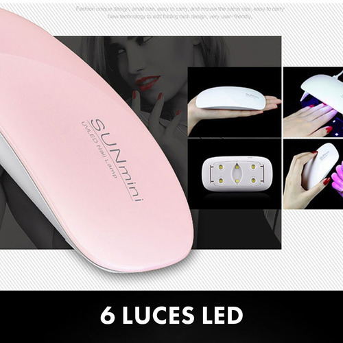 Imagen 8 de 10 de Mini Cabina Uñas Secador 6w Led Uv Esculpidas Gelidificadas
