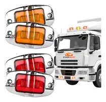 Comprar Par Plafón 3 Led Arillo Gel Lateral Bisel Cromado Universal