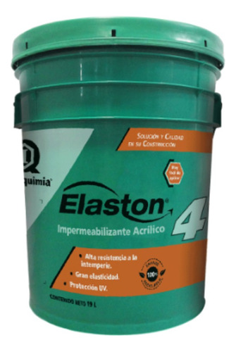 Impermeabilizante Ecológico Elaston Color Verde 19l