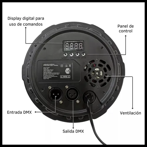 Led Proton Par 36 Tacho Rgb Dmx - 36 X 1w