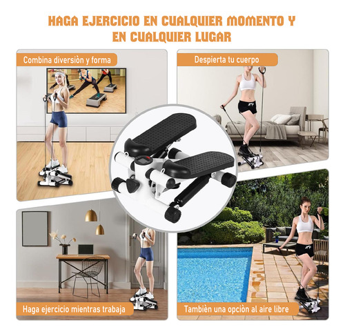 Stepper Mini Escalador Con Bandas Elásticas - Ejercicio