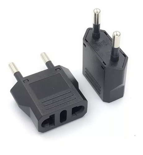 10un Adaptador Tomada Americano 2 Pinos Chatos X Brasileiro