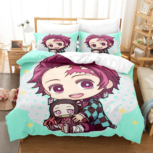 Set De Ropa De Cama Con Estampado Manga A