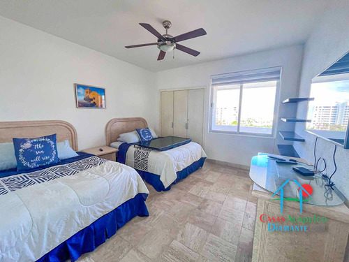 Cad Kabah 803. Departamento En Renta Vacacional Con Terraza En Acapulco Diamante