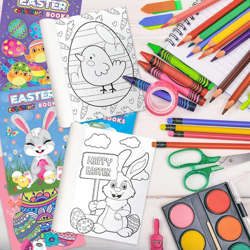 Libro De Colorear Pascua Para Niños, 5 Diseños, 13cm X 18cm