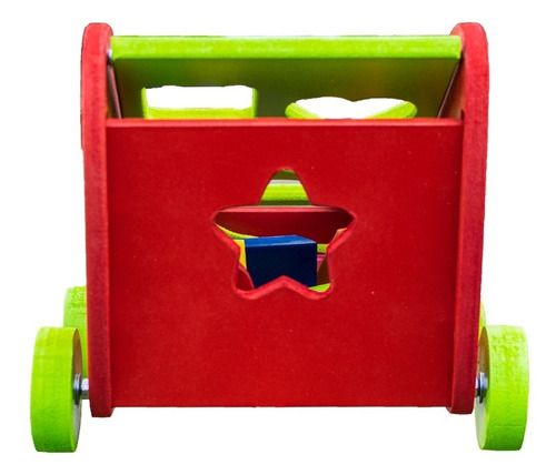 Imagen 4 de 6 de Carrito De Arrastre Con Formas Geometricas Formitas