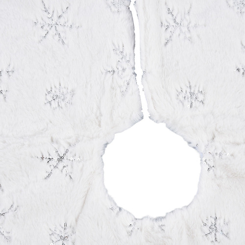 . Alfombrilla De Pie Blanca Con Forma De Árbol De Navidad