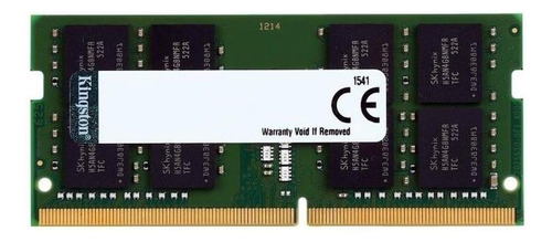 Memoria RAM ValueRAM gamer color verde 16GB 1 Kingston KVR26S19D8/16