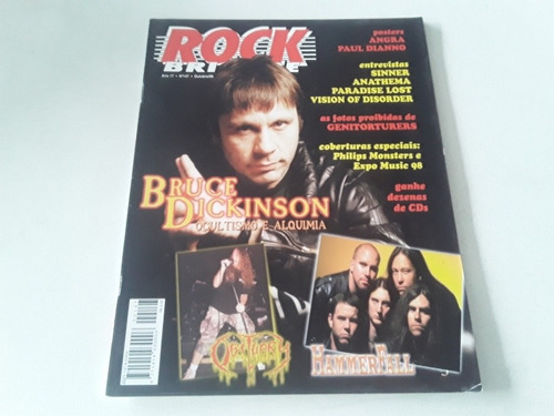 Revista Rock Brigade 147 Bruce Dickinson Poster Angra