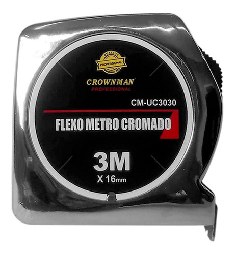 Imagen 1 de 3 de Huincha Medir 3m X16mm Flexo Metro Cromado